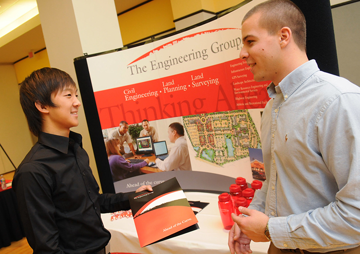 a career fair on the Fairfax Campus for Civil and Infrastructure Engineering majors. 